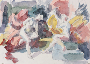 Melissa & Bradamante; watercolor, 30 x 42 cm, 2014