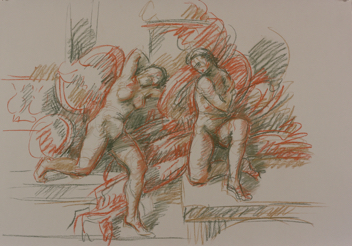 untitled; chalk on paper, 70 x 100 cm, 2020